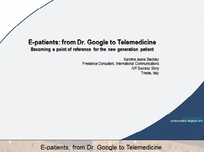 E-patients: from Dr. Google to Telemedicine E-patients: from Dr. Google to Telemedicine