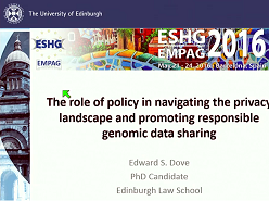 E2.2  Genetic Privacy and Data Sharing