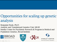 E7.2  Opportunities for Scaling Up Genetic Analysis