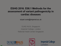 E8.1 Methods for the assessment of variant pathogenicity in cardiac diseases