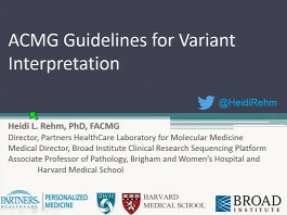 E8.2 The ACMGG recommendations for the interpretation of genetic variants