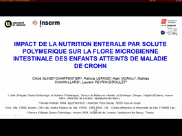 Effets d'une nutrition entérale polymérique sur le microbiote intestinal des enfants atteints de maladie de Crohn