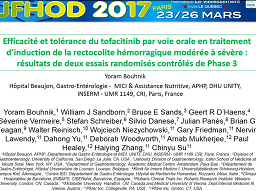 Efficacité et tolérance du tofacitinib par voie orale en traitement d'induction chez des patients atteints de rectocolite hémorragique modérée à sévère : résultats de deux essais randomisés contrôlés de phase 3