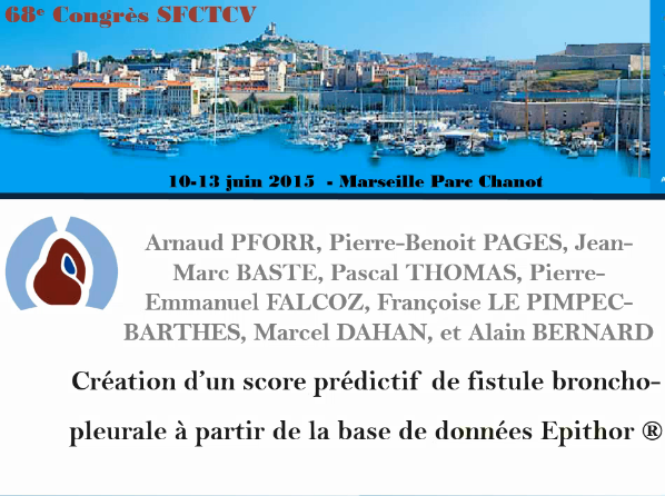 Elaboration d'un modèle prédictif de fistule bronchopleurale après résections pulmonaires
