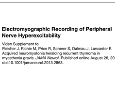 Electromyographic Recording of Peripheral Nerve Hyperexcitability Electromyographic Recording of Peripheral Nerve Hyperexcitability