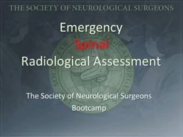 Emergency Spinal Radiological Assessment