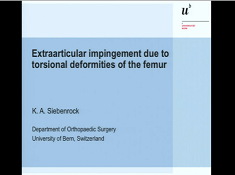 Empiètement extra-articulaire dû aux difformités de contorsion fémorale