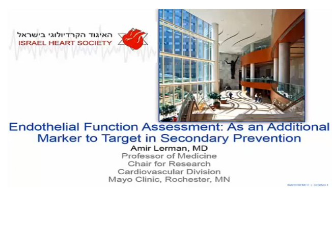 Endothelial Function Assessment : As an Additional Marker to Target in Secondary Prevention