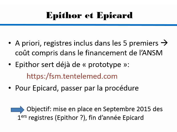 Epithor et Epicard évolution