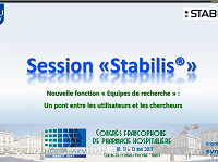 « Equipes de recherche », nouvelle fonction de la base de données Stabilis