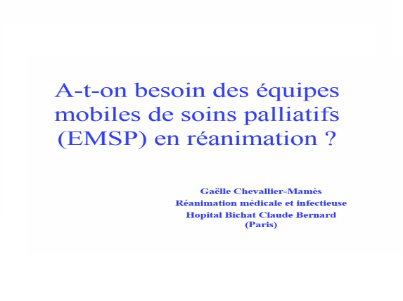 Equipes mobiles de soins palliatifs en réanimation ? CONTRE. Equipes mobiles de soins palliatifs en réanimation ? CONTRE.
