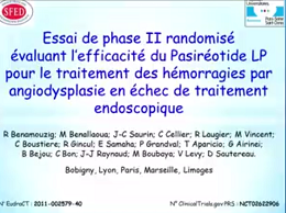 Essai de phase II randomisé évaluant l'efficacité du pasiréotide pour le traitement des angiodysplasies digestives en échec de traitement endoscopique (ANGIOPAS)