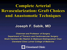 Etat cardiaque et prise de décision - Revascularisation atriale complète : choix de Graft et techniques anastomotiques Etat cardiaque et prise de décision - Revascularisation atriale complète : choix de Graft et techniques anastomotiques