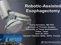 Etat thoracique et prise de décision - Oesophagectomie robot-assistée Etat thoracique et prise de décision - Oesophagectomie robot-assistée