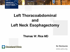 Etat thoracique et prise de décision - Oesophagectomie thoraco-abdominale gauche Etat thoracique et prise de décision - Oesophagectomie thoraco-abdominale gauche
