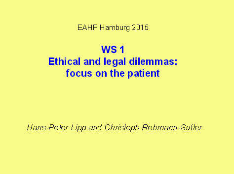 Ethical and legal dilemmas: focus on the patient
