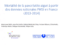 Etude de la mortalité de la pancréatite aiguë à partir des données nationales PMSI en France en 2013-2014