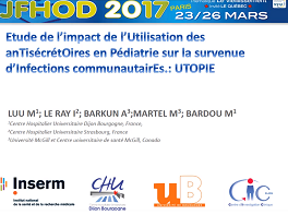 Etude de l'impact de l'utilisation des anti-sécrétoires en pédiatrie sur la survenue d'Infections communautaires