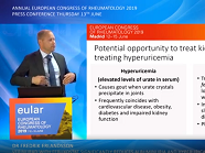 EULAR 2019 - Press conference: Treatment reduces hyperuricemia and albuminuria in T2DM patients EULAR 2019 - Press conference: Treatment reduces hyperuricemia and albuminuria in T2DM patients
