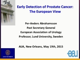 Association européenne d'urologie : la détection précoce du cancer de la prostate - The point de vue Européen