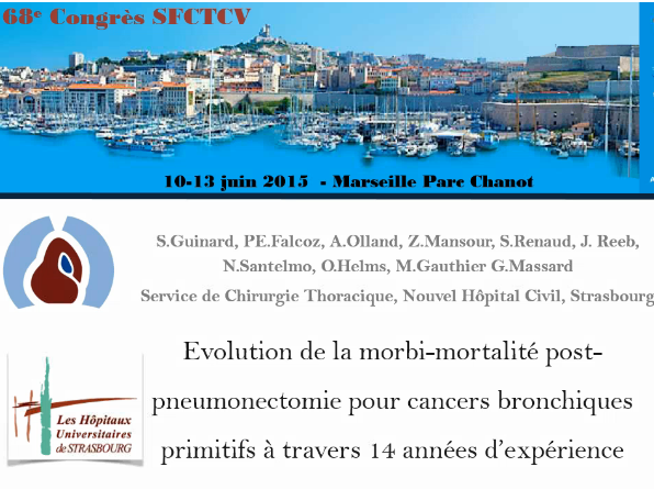 Evolution de la morbi-mortalité post-pneumonectomie pour cancers bronchiques primitifs Evolution de la morbi-mortalité post-pneumonectomie pour cancers bronchiques primitifs