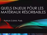 Evolutions et réparations du LCA. Quels enjeux pour les matériaux résorbables ? Première expérience avec la Biosure Regenesorb. Trucs & astuces avec les vis d'interférence Evolutions et réparations du LCA. Quels enjeux pour les matériaux résorbables ? Première expérience avec la Biosure Regenesorb. Trucs & astuces avec les vis d'interférence
