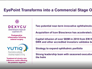 EyePoint: Transforms Into Commercial-Stage Organization with Dexycu and Yutiq