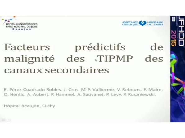 Facteurs prédictifs de malignité des TIPMP des canaux secondaires