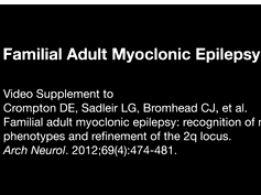 Familial Adult Myoclonic Epilepsy Familial Adult Myoclonic Epilepsy