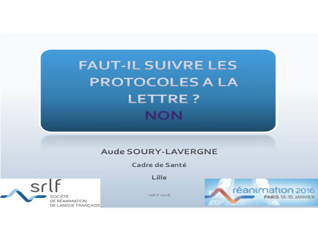 Faut-il suivre les protocoles à  la lettre ? Faut-il suivre les protocoles à  la lettre ?