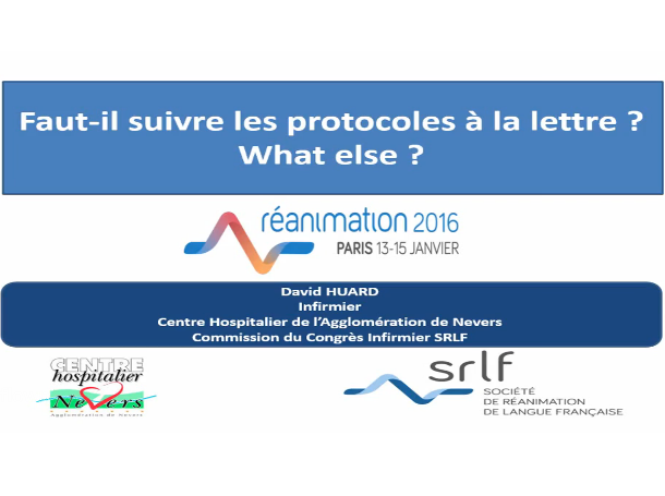 Faut-il suivre les protocoles à  la lettre ? Faut-il suivre les protocoles à  la lettre ?