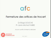 Fermeture des orifices de trocart