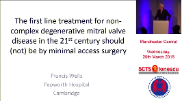 First line treatment of mitral valve disease should be by open sternotomy