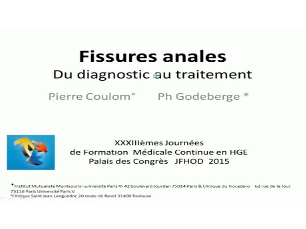 Fissures anales : du diagnostic au traitement (1)