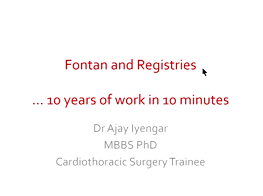 Fontan and registries