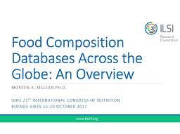 Food Composition Databases Across the Globe: An Overview Food Composition Databases Across the Globe: An Overview