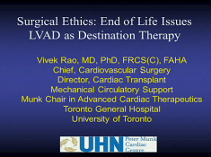 Formation à l'Ethique chirurgicale - L'appareil d'assistance ventriculaire droit (LVAD) comme assistance permanente Formation à l'Ethique chirurgicale - L'appareil d'assistance ventriculaire droit (LVAD) comme assistance permanente