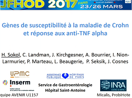 Gène de susceptibilité à la maladie de Crohn et réponse aux anti-TNF