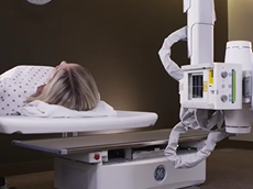 GE Healthcare X-ray: Discovery XR656 VolumeRAD -- Cross Table Wallstand