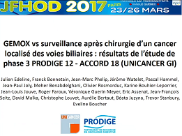 GEMOX vs surveillance après chirurgie d'un cancer localisé des voies biliaires : résultats de l'étude de phase 3 PRODIGE 12 - ACCORD 18 (UNICANCER GI)