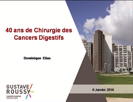 Grand Prix 2015 de Chirurgie Cancérologique Lauréat : Dominique ELIAS