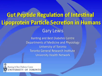 Gut peptide regulation of intestinal lipoprotein particle production Gut peptide regulation of intestinal lipoprotein particle production