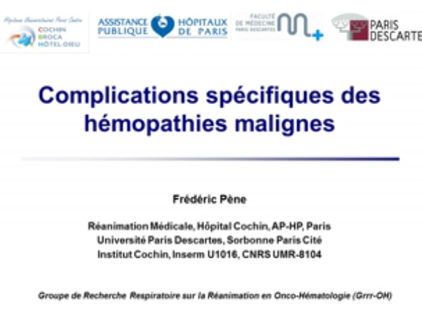 Hématologie trois situations qu'il faut savoir gérer en garde - Complications inaugurales de hémopathie malignes - 2015