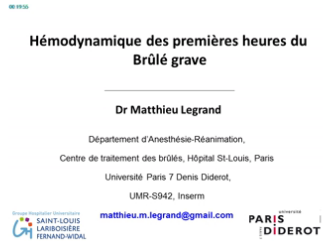 Hémodynamique du grand brûlé - 2015
