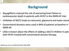 HFA 2020: Dapagliflozin and diuretic use in patients with HFrEF in DAPA-HF - Dr Alice M Jackson HFA 2020: Dapagliflozin and diuretic use in patients with HFrEF in DAPA-HF - Dr Alice M Jackson