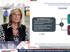 Highlights on pembro + chemo in 1st-line metastatic cervical cancer: The KEYNOTE-826 study Highlights on pembro + chemo in 1st-line metastatic cervical cancer: The KEYNOTE-826 study