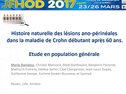 Histoire naturelle des lésions ano-périnéales dans la maladie de Crohn débutant après 60 ans : étude en population générale