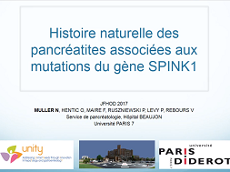 Histoire naturelle des pancréatites associées aux mutations du gêne spink1