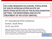 HIV Cure research in a novel population of South African hyper-acute HIV infections detected in the blood donation setting: the Monitoring and Acute Treatment of HIV Study HIV Cure research in a novel population of South African hyper-acute HIV infections detected in the blood donation setting: the Monitoring and Acute Treatment of HIV Study