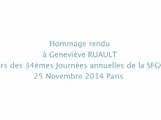 Hommage à Genevièvre Ruault